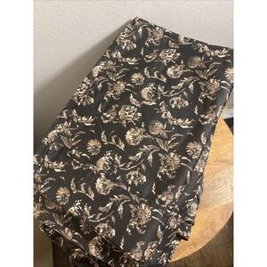 Threshold Bella Floral Black/Brown Sateen Queen Sheet Flat/Fitted & 2 King Cases